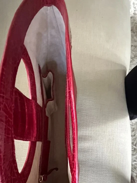 Brand New Nancy Gonzalez Red Crocodile Handbag - Picture 5 of 8